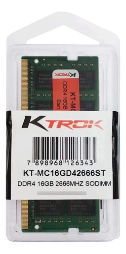 Memória Ram 16gb Ddr4 Notebook Acer Aspire E 15 E5-575g