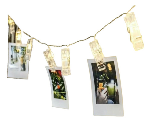 Guirnalda De Broches Luz Fotos Polaroid Instax Decoracion