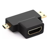 Adaptador 2en1 Hdmi Hembra A Mini Hdmi Y Micro Hdmi  1080p