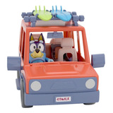 Bluey Auto De Paseo Familiar Vehiculo + Figura Y Accesorios