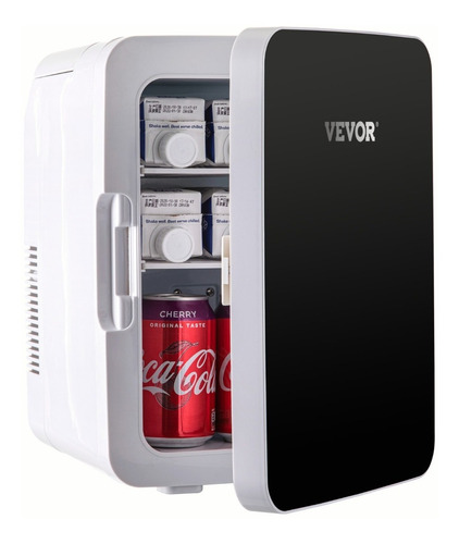Vevor Mini Refrigerador Pequeño Portátil 12v 48w 10l Negro