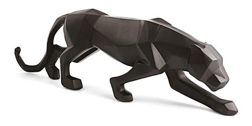 Pantera Negra Estatua Decoração Escultura Leopardo 7x45