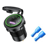 Cargador Usb Dual Para Coche Y Motocicleta, Pd + Quick Charg