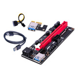 Placa Adaptadora Pci Express Riser Card Pcie 1x A 16x Cabo