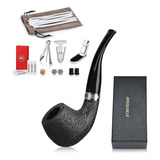 Pipa De Tabaco Para Fumar De Roble+kit Accesorios+soporte