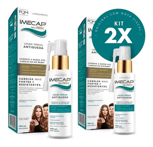 Imecap Hair Max Loção Antiqueda 100ml - (kit Com 2 Unid)