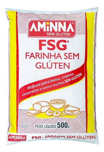 Fsg Farinha Sem Glúten Sem Lactose Aminna 500g