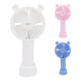 Ventilador De Mão Mini Portátil Com Base 3 Velocidades Turbo Estrutura Branco Pás Branco Diâmetro 23   Material Das Pás Plástico Quantidade De Pás 4 110v/220v