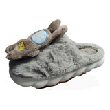 Pantufla Unisex Importada Abrigo Piel Plataforma 35 -39