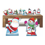 Kit 10 Displays Totens De Mesa E Chão Natal Pinguins Noel