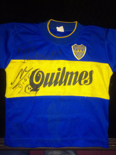 Camiseta Infantil De Boca Jr Firmada Por Diego Maradona