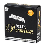 100 Navajas Derby Premium Para Afeitar 1 Filo Stainless Blade