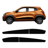 Kit Faixa Lateral Renault Kwid 2018 2019 Adesivo Preto