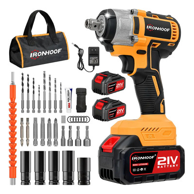 Pistola Llave De Impacto Inalámbrico Ironhoof SLMXF036YE batería de color Amarillo 500W | Envío gratis
