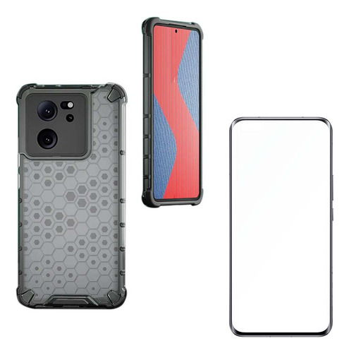 Funda Para Xiaomi 13t Pro Honeycomb Tener Vidrio Membrana