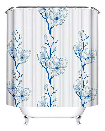 Cortina De Baño Estampada Teflón Impermeable Antihongos