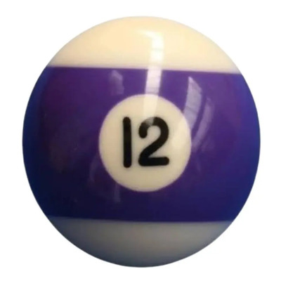 Bola De Billar Numero 12 Morada Con Blanco (repuesto) - Dm | Meses sin interés