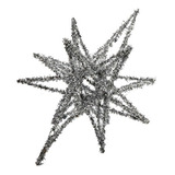Estrella Glitter Adorno Navideño 25cm Plata / Oro Navidad
