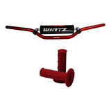 Manubrio X6 Rojo + Puños Xr250 Tornado Xr 150 Xr 190 Wirtz