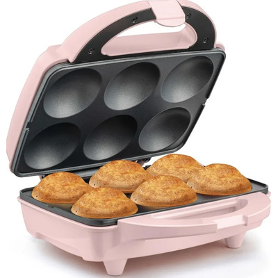 Maquina Magdalenas Cupcakes Panque 6 Pzas Holstein Recetario Rosa | Envío gratis