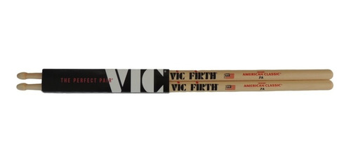 2 Baquetas Vic Firth Originales Punta De Madera 7a