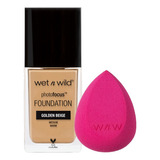 Set Photo Focus Matte Foundation Y Esponja Wet N Wild