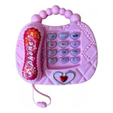 Telefone Musical Infantil Phone Rosa Teclado C/ Luz Colorida