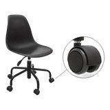 Cadeira Home Office Assento Eames Com Rodinhas Silicone Gel