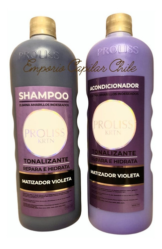 Pack Shampoo + Acondicionador Matizador 1 Lt -violeta O Azul