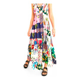 Desigual Vestido Largo Patch Tropical Mujer 21wwvw80/9019