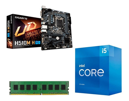 Kit Actualización Intel Core I5 11400 Gigabyt H510 Ram 8g Kt