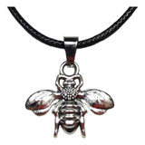 Dije Abeja Antofilos Aleacion + Collar Tipo Soga (g3)