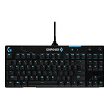 Teclado Mecânico Gamer Logitech G Pro X Edição Especial Shroud - Rgb- Design Tkl - Switch Gx Red - Layout Us