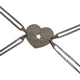 Collar Corazon X 4 Acero Quirurgico Amigas Compartir Best