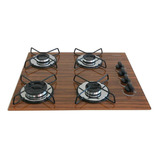 Fogão Cooktop Gás Chamalar 4 Bocas Ultra Chama Marrom 127v/220v