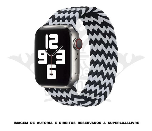 Pulseira Trançada Nylon Para Apple Watch 40mm 41mm 45mm 44mm