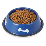 Comedero Huesitos En Acero Inoxidable 18cm Para Perro Y Gato