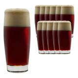 Set 12 Vasos Cerveceros De Vidrio 440 Ml Para Bebidas Ug016