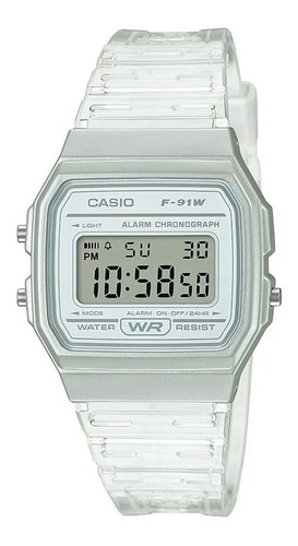 Reloj Transparente Casio Collection F-91 Extendible