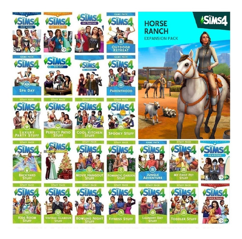 Sims 4 + Rancho De Caballos Y Todo El Contenido Pc Digital