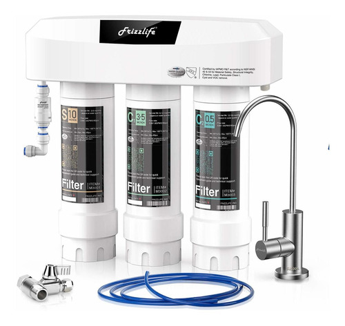 Frizzlife Under Sink Water Filter System With Brushed Nickel