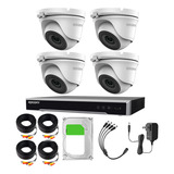 Epcom Kit De 4 Camaras De Seguridad Metalicas Domo 5mp Protección Ip66 Para Uso Exterior + Dvr 4ch Turbohd Con Detección De Movimiento Y Salida De Alarma +3tb Hdd Modelo Ev8004e50-plus+3tb