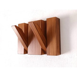 Perchero De Pared 2 Ganchos Madera Rebatible Diseño Nórdico