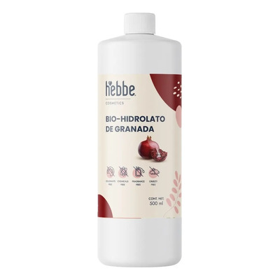 Tonico Facial Hidrolato Granada Destilado Antioxidante de Granada Piel mixta y grasa Hebbe Cosmetics & Ludika 500ml | Meses sin interés