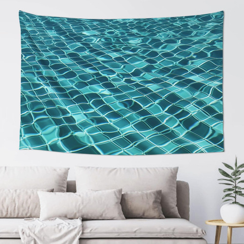 Adanti Swimming Pool Water Print Tapestry Decorative Wall S.