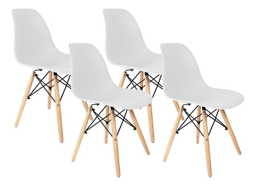 Set 4 Sillas Eames Estructura Silla Comedor Begonia