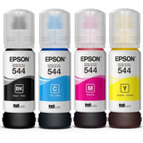 Pack 4 Tintas Epson Original T544 X 65ml L3110 L3150 L5190