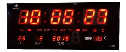 Reloj Pared Digital Despertador Indicador Temperatura 