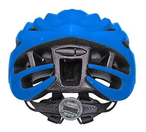 Capacete Ciclismo Bike Mtb Speed Gta Sinalizador Led Neon Cor Azul Tamanho 58-62cm