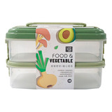 Lunchera Vianda Doble Fiambrera Bpa Free De Plastico